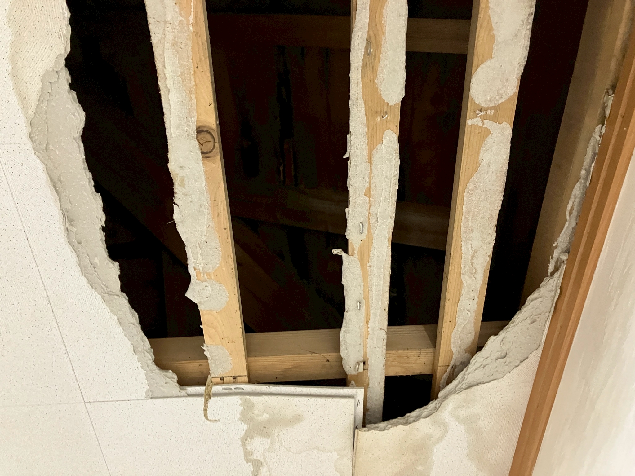 天井の穴から覗いた様子